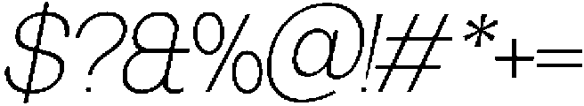 SLTF Ryecroft ExtraLight Italic otf (200) Font OTHER CHARS