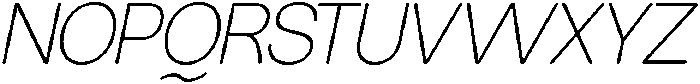SLTF Ryecroft ExtraLight Italic otf (200) Font UPPERCASE