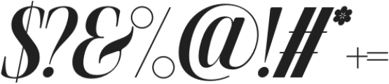 SLTF The Silver Editorial Black Italic otf (900) Font OTHER CHARS
