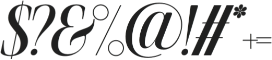 SLTF The Silver Editorial Bold Italic otf (700) Font OTHER CHARS