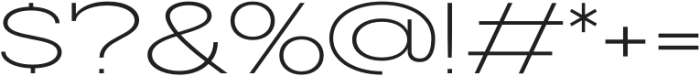 Slaab ExtraWide Light otf (300) Font OTHER CHARS