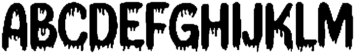 Slab Dripping Regular otf (400) Font UPPERCASE