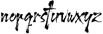 Slant otf (400) Font LOWERCASE