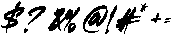 Slash Revolver otf (400) Font OTHER CHARS