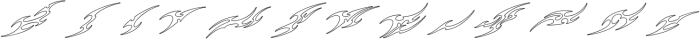 Slavice Tribal Outline otf (400) Font UPPERCASE