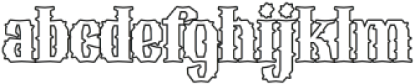 Slecko Mystery Outline otf (400) Font LOWERCASE