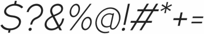 Slenco Light Italic otf (300) Font OTHER CHARS