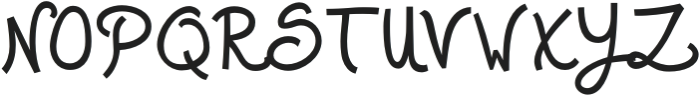 Slightly Sketchy Regular otf (300) Font UPPERCASE