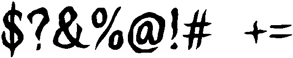 Slime Regular otf (400) Font OTHER CHARS