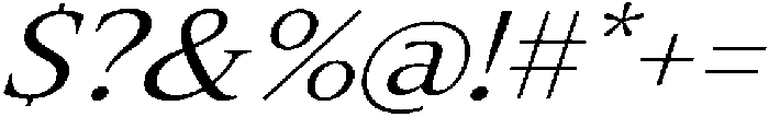 Slingera Expanded Italic otf (400) Font OTHER CHARS