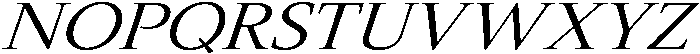 Slingera Expanded Italic otf (400) Font UPPERCASE