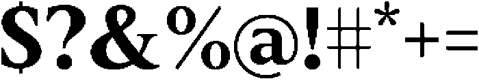 Slingera Extra Bold otf (700) Font OTHER CHARS