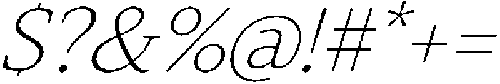 Slingera Extra Light Italic otf (200) Font OTHER CHARS