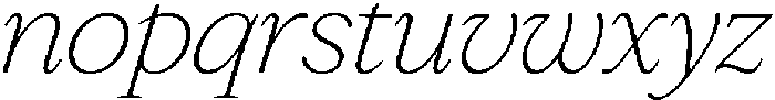 Slingera Extra Light Italic otf (200) Font LOWERCASE