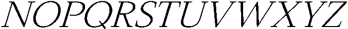 Slingera Light Italic otf (300) Font UPPERCASE