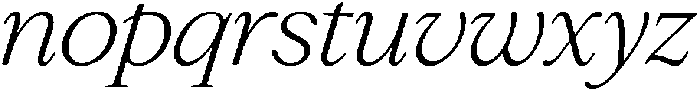 Slingera Light Italic otf (300) Font LOWERCASE