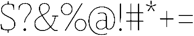 Slingera Thin Condensed otf (100) Font OTHER CHARS