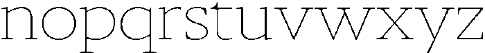 Slingera Thin Expanded otf (100) Font LOWERCASE