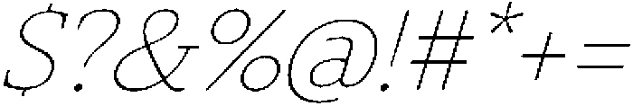 Slingera Thin Italic otf (100) Font OTHER CHARS