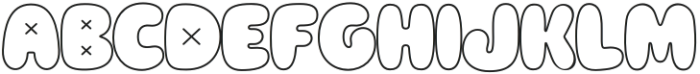 Slombe Outline Regular otf (400) Font UPPERCASE