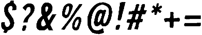 Slow Riot Italic otf (400) Font OTHER CHARS