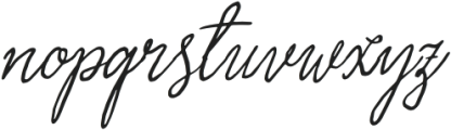 Slushy Nostalgic Italic otf (400) Font LOWERCASE