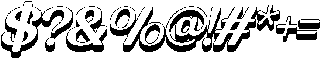 Slyzhee 3D Oblique otf (400) Font OTHER CHARS
