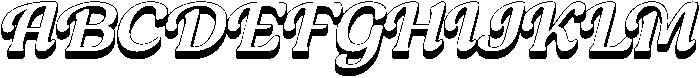 Slyzhee 3D Oblique otf (400) Font UPPERCASE