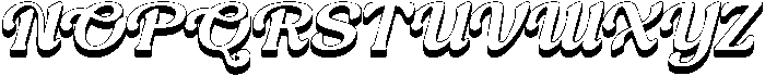 Slyzhee 3D Oblique otf (400) Font UPPERCASE