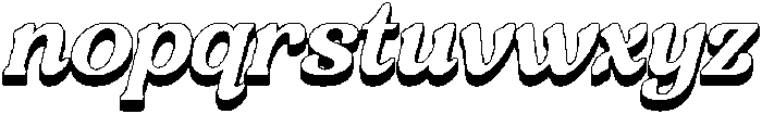 Slyzhee 3D Oblique otf (400) Font LOWERCASE