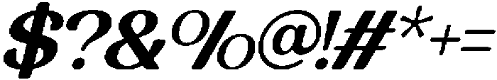Slyzhee Oblique otf (400) Font OTHER CHARS