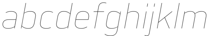 Slow Tempo Thin Italic Font LOWERCASE