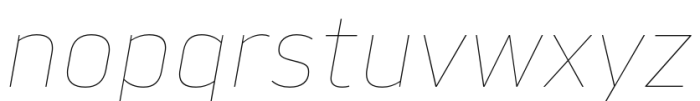 Slow Tempo Thin Italic Font LOWERCASE