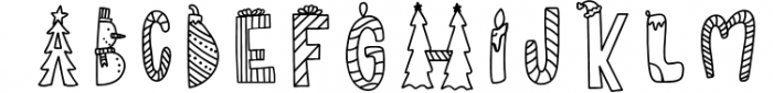 Sleigh Bells - A Christmas Font Font LOWERCASE