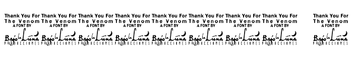 SL Thank You For The Venom Font OTHER CHARS