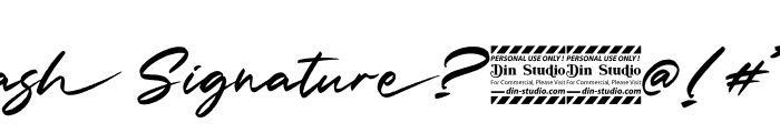 Slash Signature Personal Use Font OTHER CHARS
