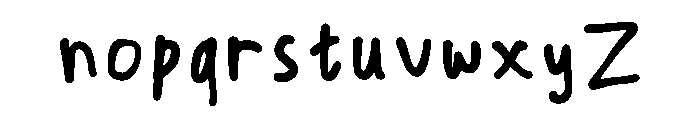 Slee_handwritting Regular Font LOWERCASE