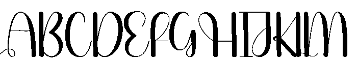 Sleek Font UPPERCASE