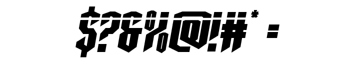 Sleigher Laser Semi-Italic Font OTHER CHARS