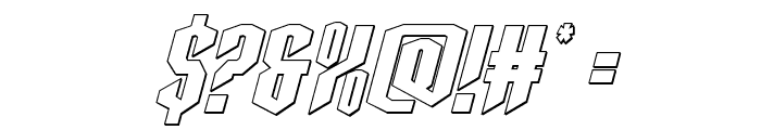 Sleigher Outline Italic Font OTHER CHARS