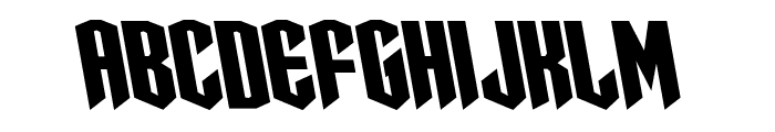 Sleigher Semi-Leftalic Font LOWERCASE