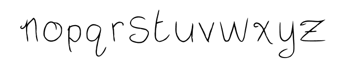 Slightly Cursive Charac Regular Font LOWERCASE