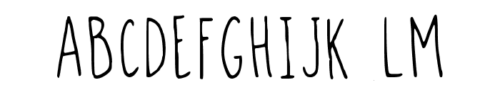 Slim Handwritten Regular Font UPPERCASE