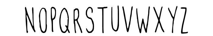 Slim Handwritten Regular Font UPPERCASE