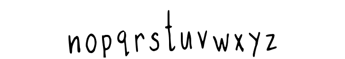 Slim Handwritten Regular Font LOWERCASE