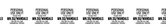 Slim Wandals PERSONAL USE Font OTHER CHARS