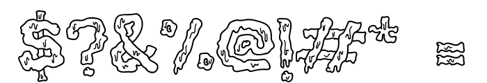 Slimespooky Outline Font OTHER CHARS