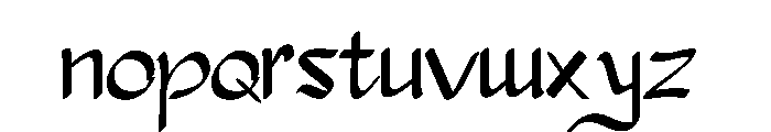 Slondok Font LOWERCASE