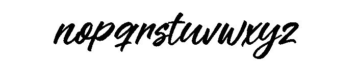 Slowing Font LOWERCASE