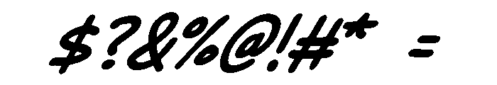 Slowning Font OTHER CHARS